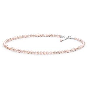 Colier perle naturale roz nude si argint DiAmanti FARL765-G